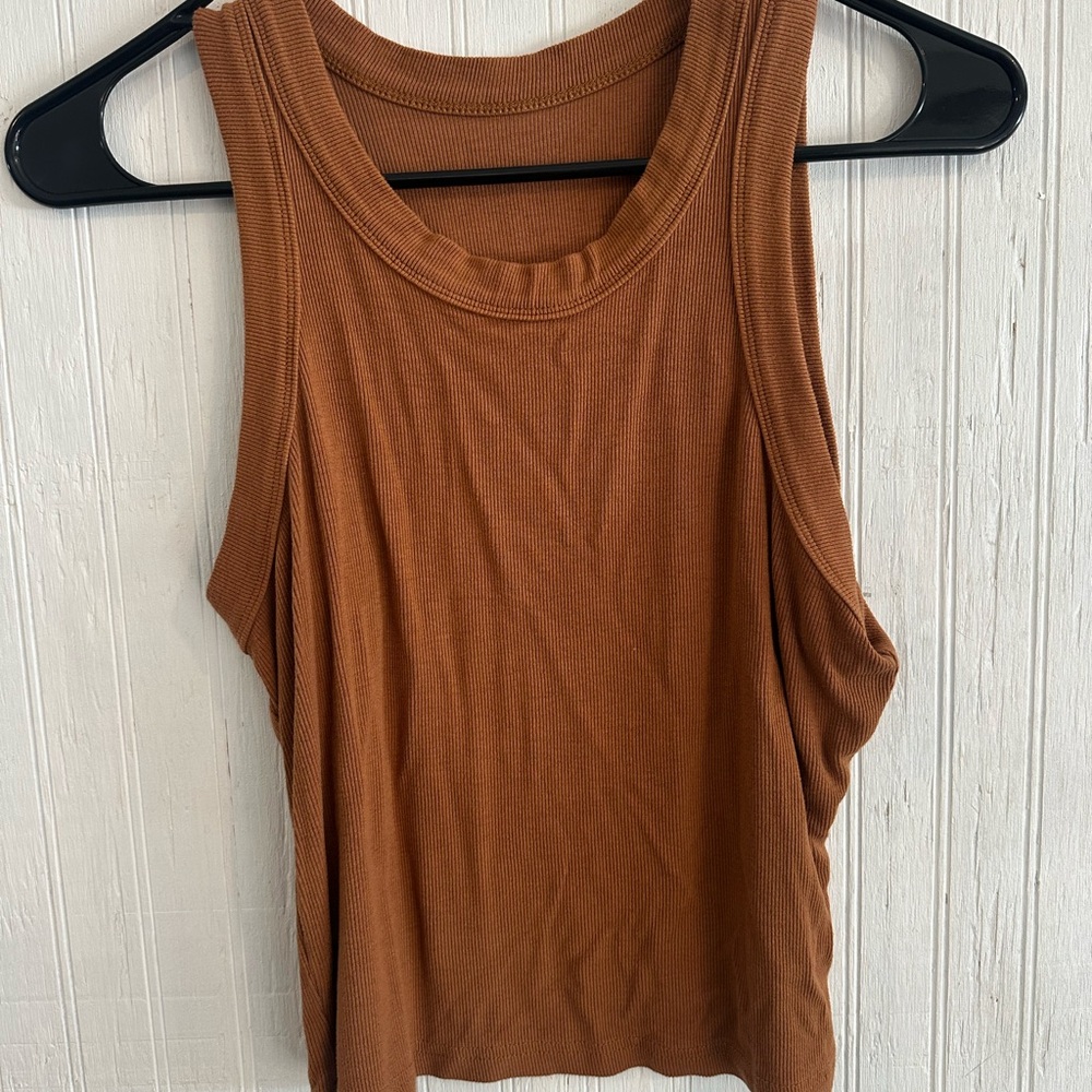 Women's Brown Sleeveless Top